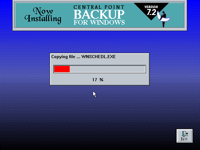 Central Point Backup 7.2 for Windows - Install